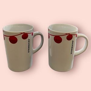Set of two Starbucks‎ 2012 Christmas Coffee Tea Mugs